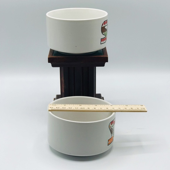 Vintage 1970’s set of 2 retro ceramic soup mugs, cups with handle. - Picture 6 of 9